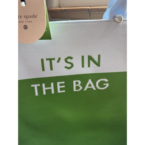 NWT Kate Spade New York x Target Color Block Knit Tote Bag Green/Blue Sold Out - Picture 9 of 9